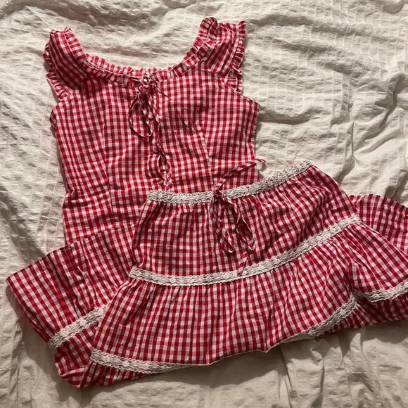 ‘many many clothes uk’ gingham matching set - Picture 2 of 4